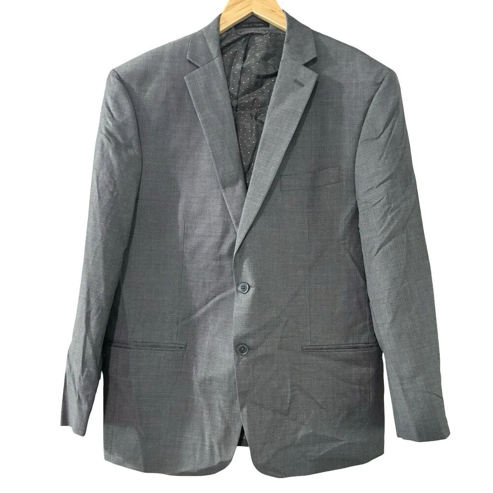 Michael Strahan Collection Wool Blend Gray Suit Jacket Blazer Men’s 44R NWOT